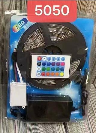 Fita Led Rgb 5050 Colorida 5m + Controle+Fonte
