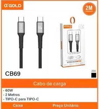60W - 2 Metros - TIPO-C para TIPO-C