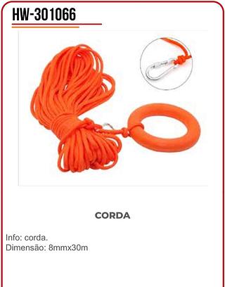Info: corda. Dimensão: 8mmx30m