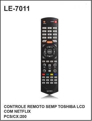 CONTROLE REMOTO SEMP TOSHIBA LCD COM NETFLIX