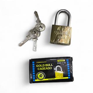 ￼01 Unidade De Cadeado Com 3 Chaves Tamanho 32MM