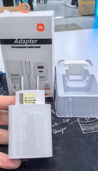 Carregador Turbo 200W + Cabo Tipo C 6A | Carregamento Rápido