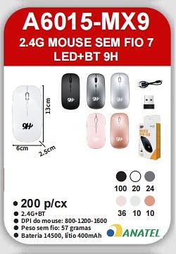 Mouse DUAL BAND bluetooth e wireless sem fio 2.4ghz RGB recarregável