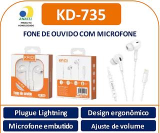 FONE DE OUVIDO COM MICROFONE Plugue Lightning