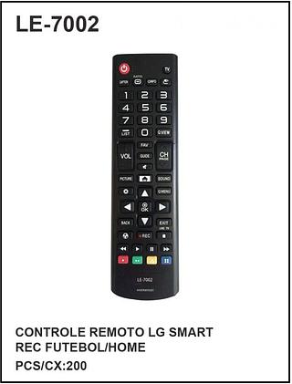 Controle Remoto LG Smart REC Futebol/Home