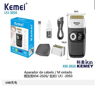 ￼Maquina Kemei Km 2026 Shaver Sem Fio Bivolt Recarregável