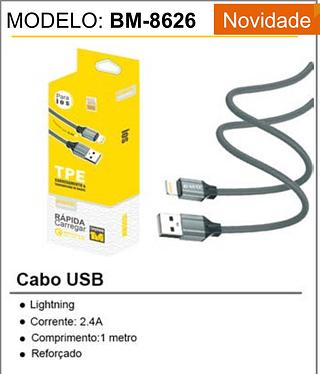 Lightning • Corrente: 2.4A • Comprimento: 1 metro