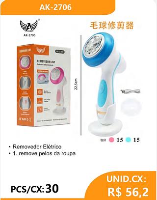 Removedor Elétrico • 1. remove pelos da roupa