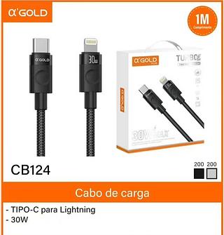 Cabo de carga - TIPO-C para Lightning - 30W
