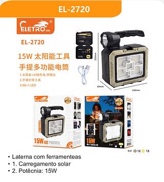 Laterna com ferramenteas • 1. Carregamento solar • 2. Potêcnia: 15W
