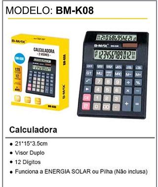 Calculadora • 21*15*3.5cm • Visor Duplo • 12 Digitos