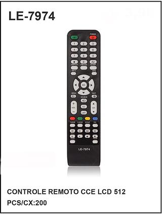 CONTROLE REMOTO CCE LCD 512