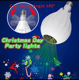 Projetor de Neve Giratório com Luzes LED cx60pcs