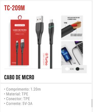 CABO DE MICRO • Comprimento: 1.20m