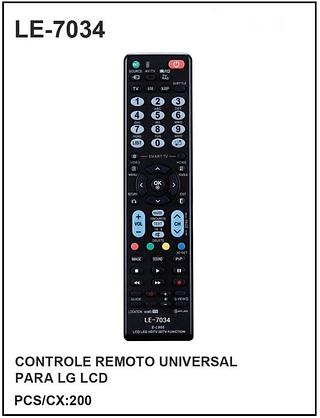 CONTROLE REMOTO UNIVERSAL PARA LG LCD