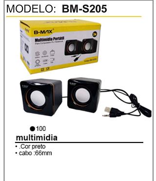 multimidia • Cor preto • cabo :66mm