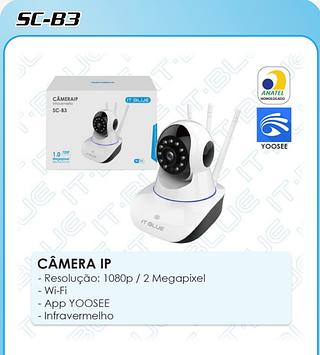 CÂMERA IP - Resolução: 1080p / 2 Megapixel - Wi-Fi - App YOOSEE