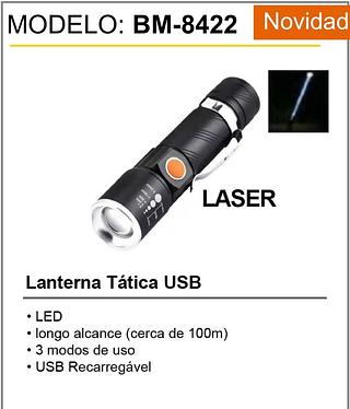 Lanterna Tática USB