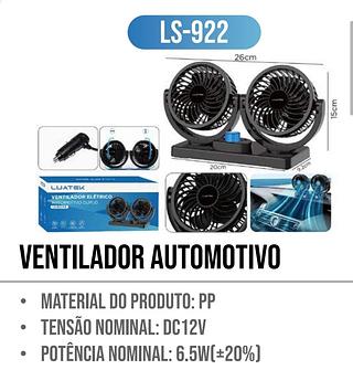 VENTILADOR AUTOMOTIVO DUPLO