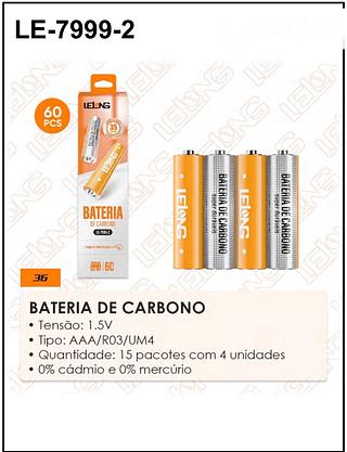 BATERIA DE CARBONO • Tensão: 1.5V • Tipo: AAA/R03/UM4