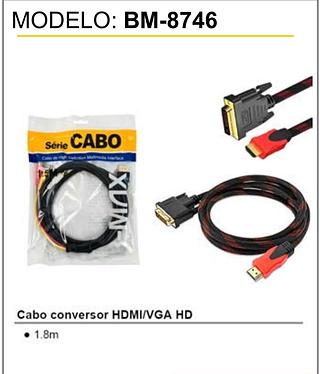 Cabo conversor HDMI/VGA HD • 1.8m
