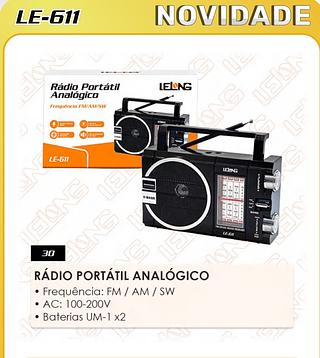 RÁDIO PORTÁTIL ANALÓGICO