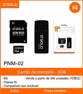 Cartão de Memória 8 GB
