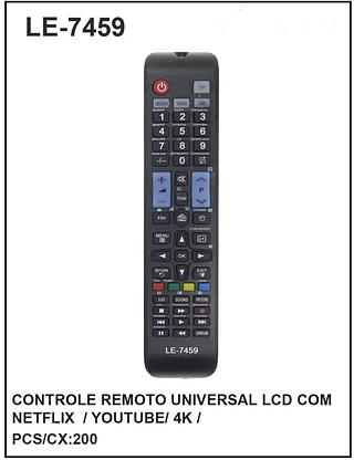 CONTROLE REMOTO UNIVERSAL LCD COM NETFLIX / YOUTUBE/ 4K /