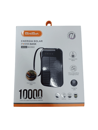 MINIMEN POWER BANK ENERGIA SOLAR 10000mah