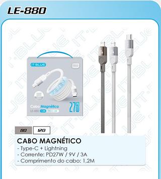 CABO MAGNÉTICO - Type-C + Lightning