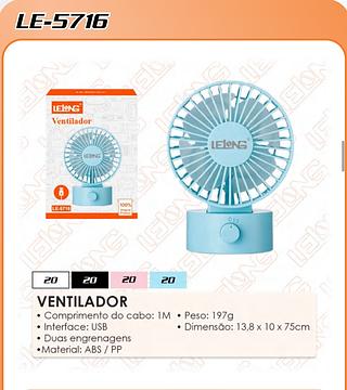 VENTILADOR • Comprimento do cabo: IM • Peso: 197g • Interface: USB