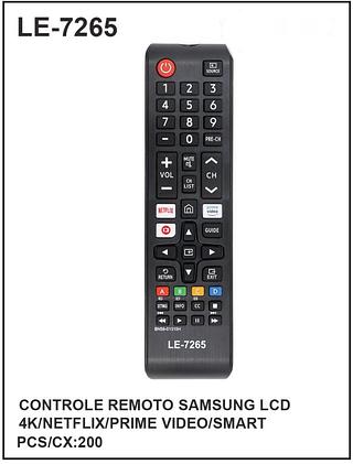 CONTROLE REMOTO SAMSUNG LCD 4K/NETFLIX/PRIME VIDEO/SMART