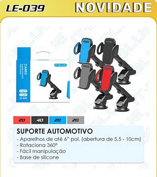 SUPORTE AUTOMOTIVO - Aparelhos de até 6" pol. (abertura de 5,5 - 10cm)