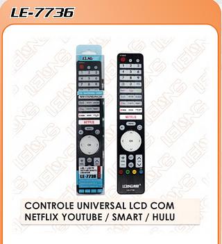 CONTROLE UNIVERSAL LCD COM NETFLIX YOUTUBE / SMART / HULU