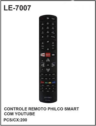 CONTROLE REMOTO PHILCO SMART COM YOUTUBE