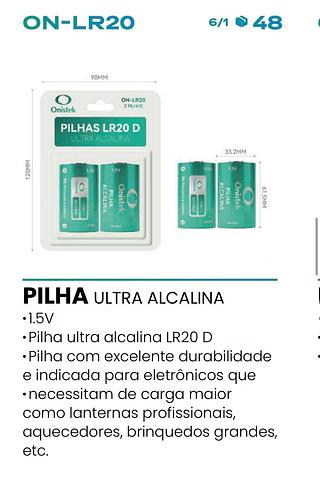 PILHA ULTRA ALCALINA • 1.5V