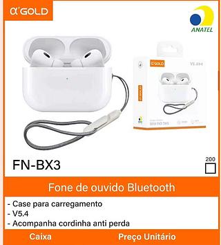 Fone de ouvido Bluetooth - Case para carregamento - V5.4