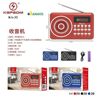 Rádio Fm Digital Portátil Bluetooth Pendrive Recarregável