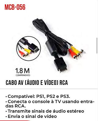 CABO AV CÁUDIO E VÍDEO) RCA