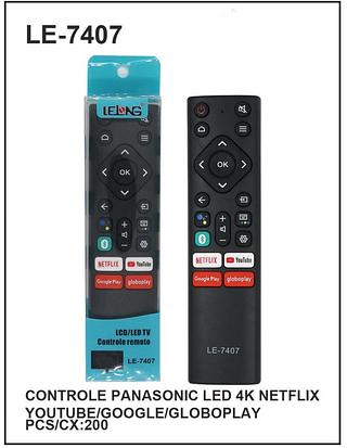 CONTROLE PANASONIC LED 4K NETFLIX YOUTUBE/GOOGLE/GLOBOPLAY