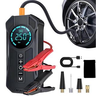 Bomba de Ar Portatil Compressor Inflator Multi-função 4 em 1 Auxiliar Partida Bateria Portátil Emergência