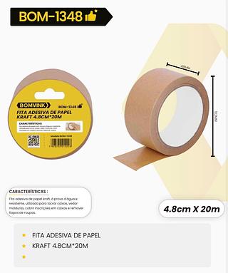 FITA ADESIVA DE PAPEL KRAFT 4.8CM*20M