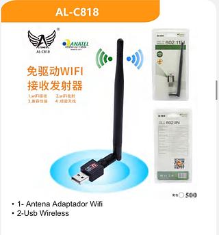 1- Antena Adaptador Wifi • 2-Usb Wireless