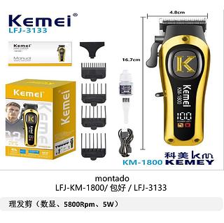 Kemei 1800 Profissional Barbeiro Máquina De Cortar Cabelo Sem Fio