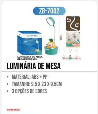 LUMINÁRIA DE MESA