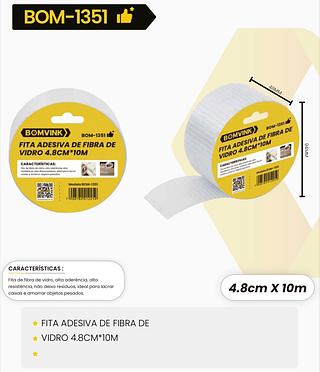 FITA ADESIVA DE FIBRA DE VIDRO 4.8CM*10M
